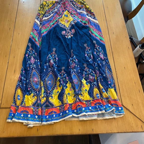 Flying Tomato Womens  Bohemian Multicolor Maxi Rayon Elastic Waist Skirt medium - Picture 6 of 6